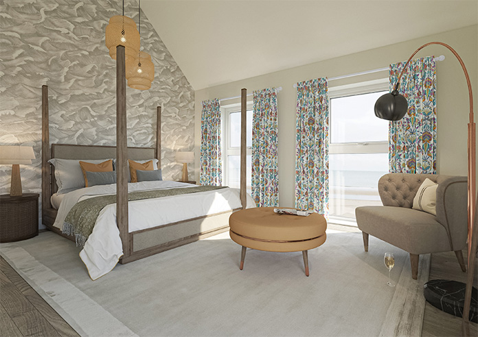 Bangalore Faux Silk, Azure Glow - Made to Measure Curtain - Image 8